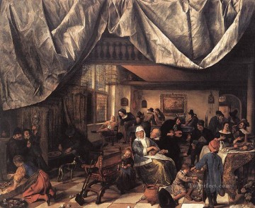 the painter jan asselyn Painting - The Life Of Man Dutch genre painter Jan Steen